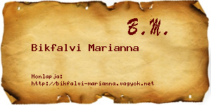 Bikfalvi Marianna névjegykártya